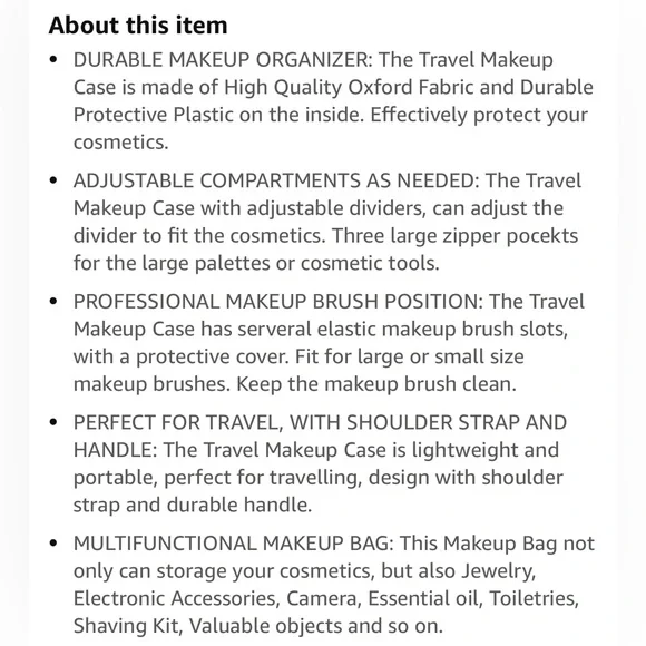 ‼️SOLD‼️Relavel Travel Makeup Train Case 13.8” Large - Picture 10 of 15